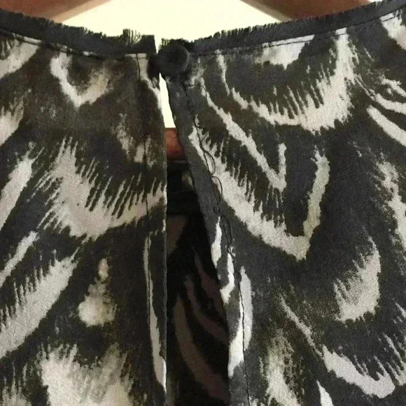 BCBGMaxAzria Grey & Black High-Low Silk Dress - Picture 5 of 8